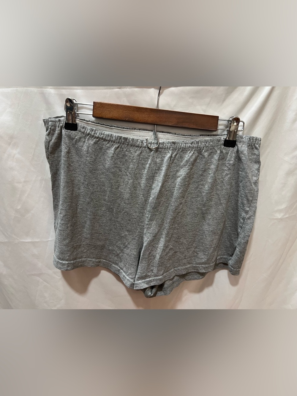 Gray Cotton Lounge Shorts